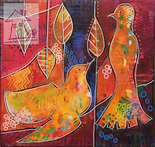 Beautiful Birds - Intuitive Painting